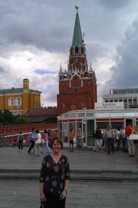 Peggy outside in Russia
