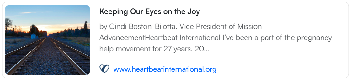 Keeping Our Eyes on the Joy